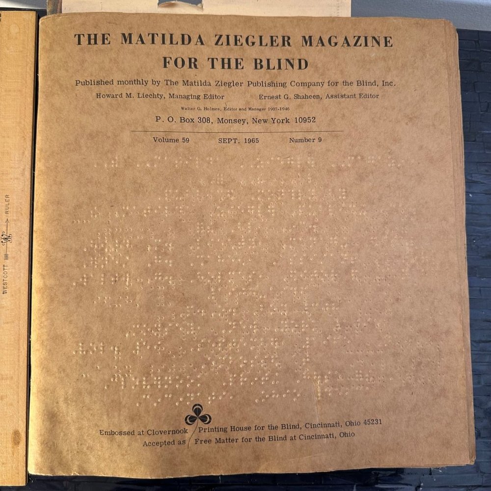 The Matilda Ziegler Magazine For The Blind Volume 59 Sept 1965 Number 9